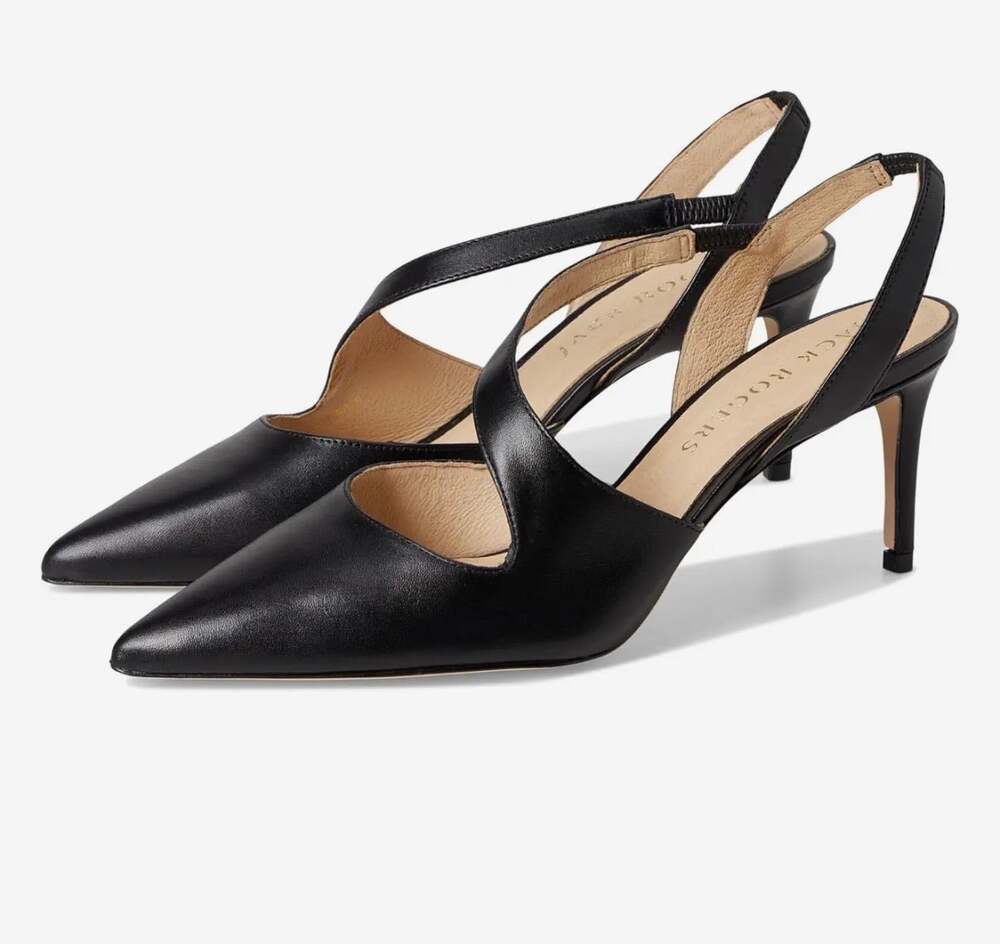 Jack Rogers black Ansley heels size 8 new